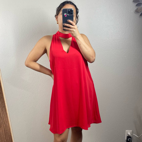 Amanda Uprichard Orange Cassia Mini Dress in Candy Apple Size M - Picture 2 of 8